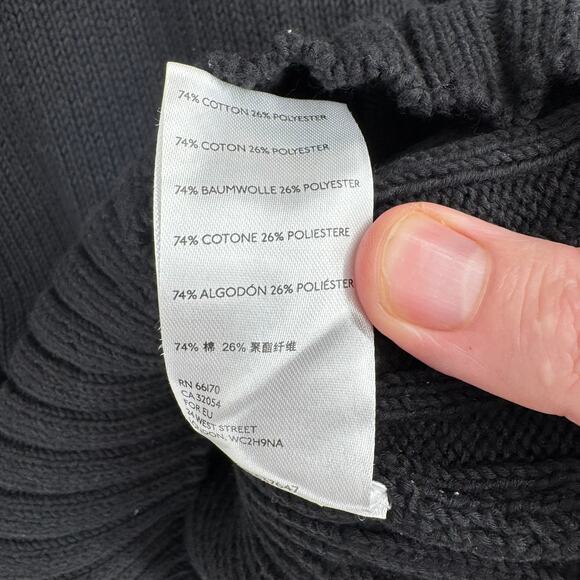 Free People FP Beach Rib Knit Mock Neck Sweater Womens XS Black - Picture 10 of 13